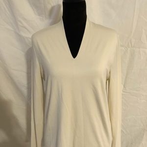 Talbots Woman long sleeve cream colored shirt